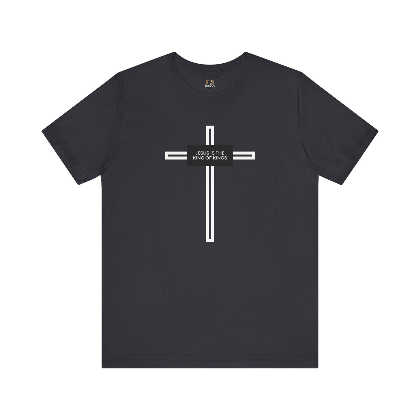 Religious Christian Unisex Tee, Jesus King of Kings Cross Shirt, Faith Gift, Church Apparel, Bible Verse Top