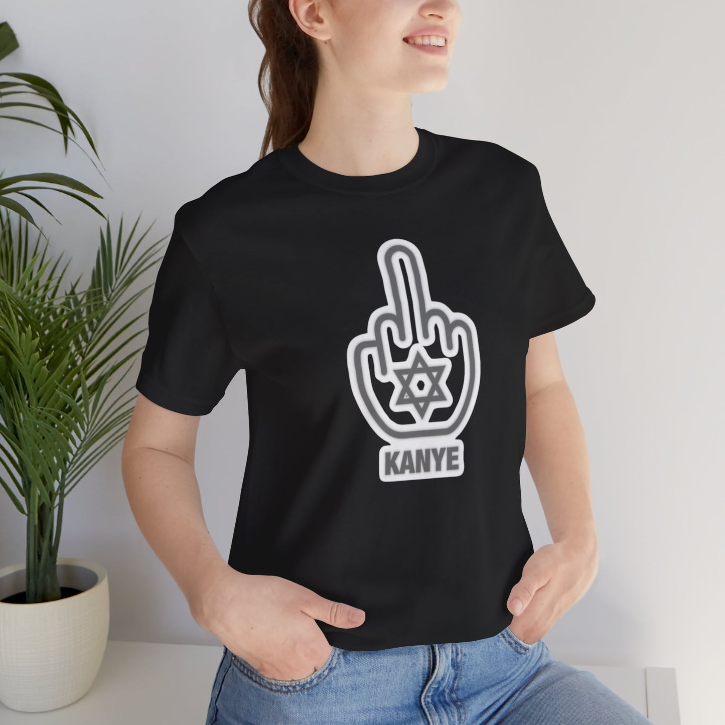 F Kanye - Middle Finger with Star of David - Tee Fight against Antisemitism