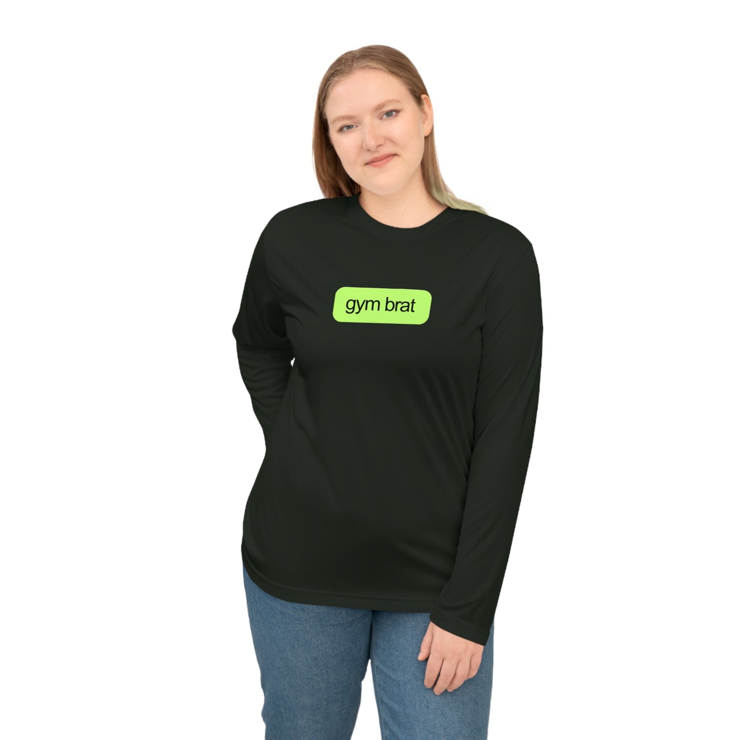 Gym Brat Performance Long Sleeve Shirt, Workout Tee for Fitness Lovers, Unisex Sportswear, Perfect for Gym and Casual Wear, Gift for