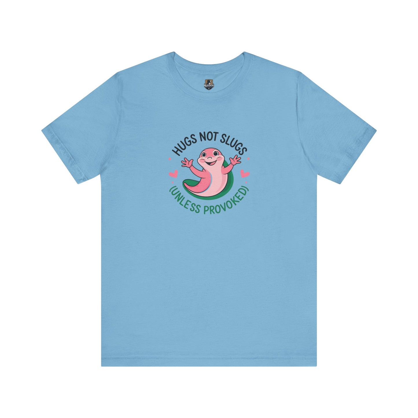 Hugs Not Slugs Tee, Fun Graphic T-Shirt for Animal Lovers, Cute Gift for Birthdays, Casual Wear for All Occasions, Unisex Jersey Tee