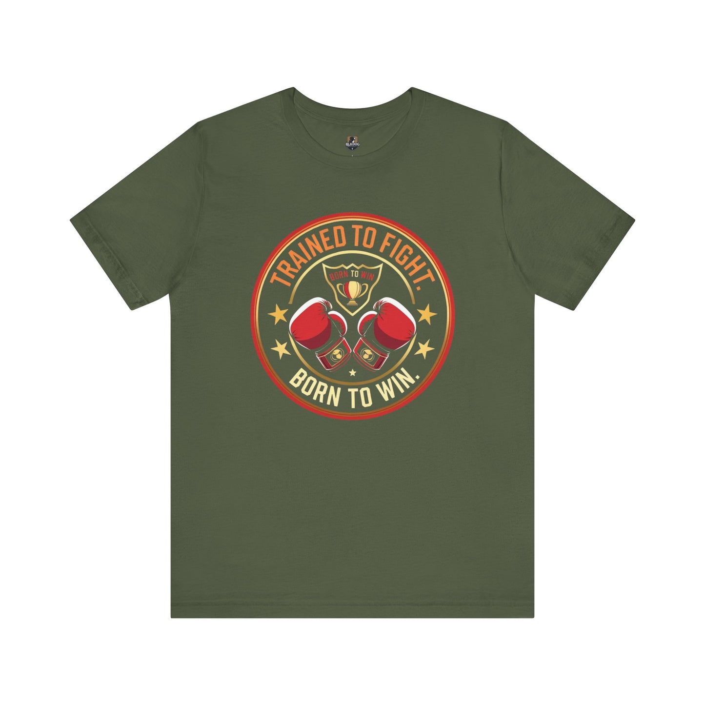 Boxer Motivation Tee - "Trained to Fight. Born to Win"- Trained to Fight Apparel, Workout Clothing, Gifts for Fighters, Boxing Fan Gear