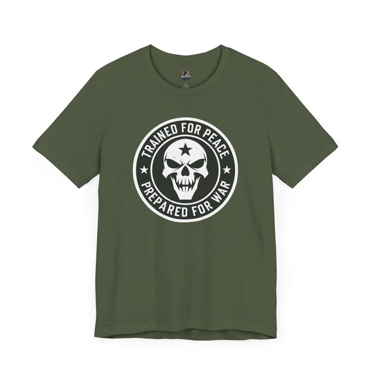 Trained for Peace...Prepared for War Unisex Tee, Casual Cotton Shirt, Graphic T-Shirt, Statement Top, Gift for Activists, Comfortable Wear