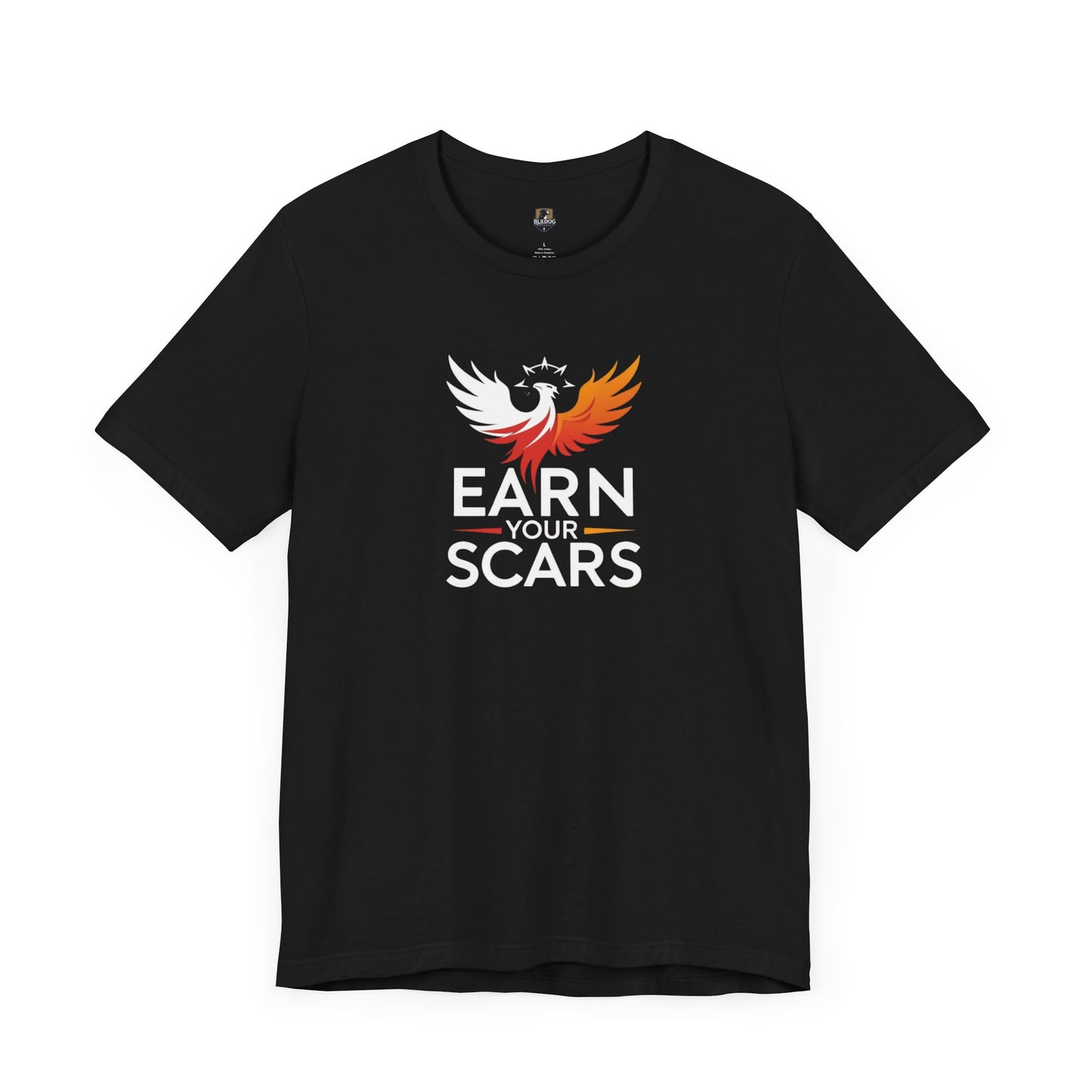 Phoenix Rise T-Shirt | Earn Your Scars Tee | Motivational Apparel | Gift for Resilience, Fitness, and Mental Strength