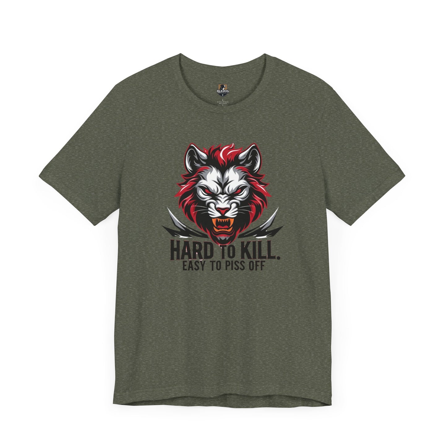 Hard to Kill Graphic Tee, Funny T-Shirt for Tough Individuals, Unisex Short Sleeve Top for Gift, Casual Wear, Streetwear