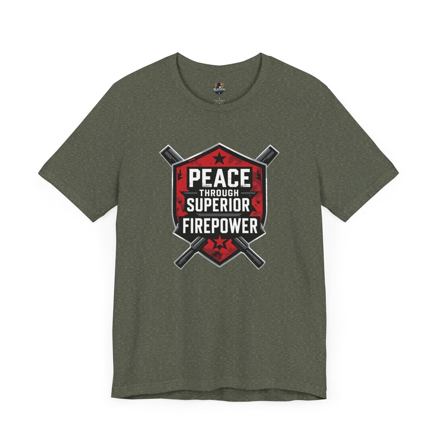Peace Through Superior Firepower Graphic Tee, Unisex T-Shirt for Casual Wear, Birthday Gift, Everyday Style, Graphic Apparel
