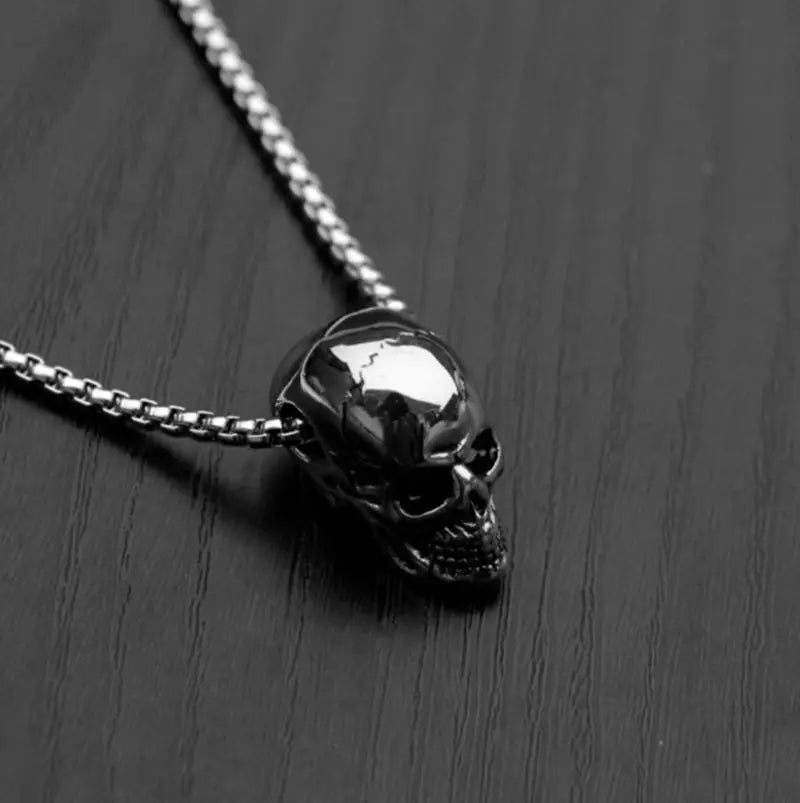 Retro Punk Skull Pendant Necklace for Boys Fashion Personalized Punk Jewelry Gift
