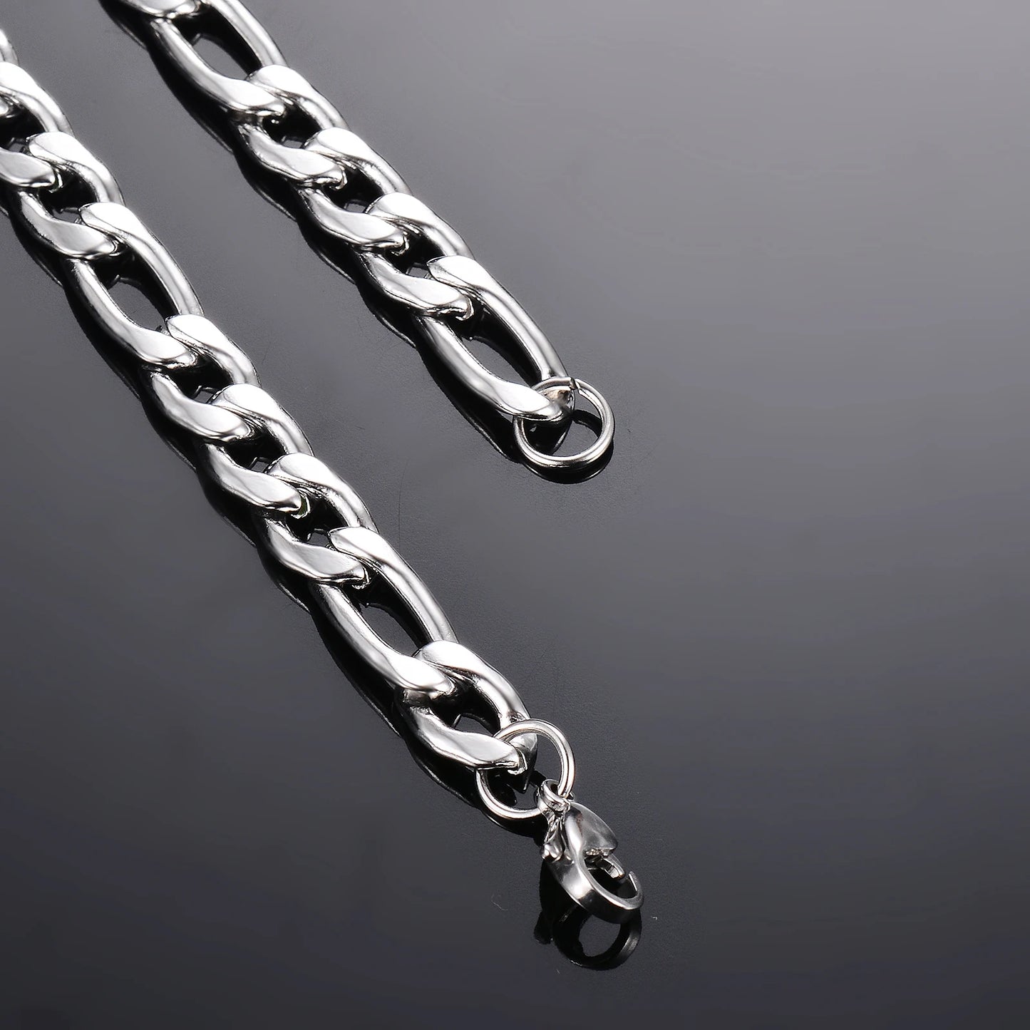 1 piece 3mm/3.8mm/4.5mm/5mm/6mm/7mm/7.5mm Figaro Link Chain Jewelry Classic Curb Necklace Stainless Steel Chain for Men Women