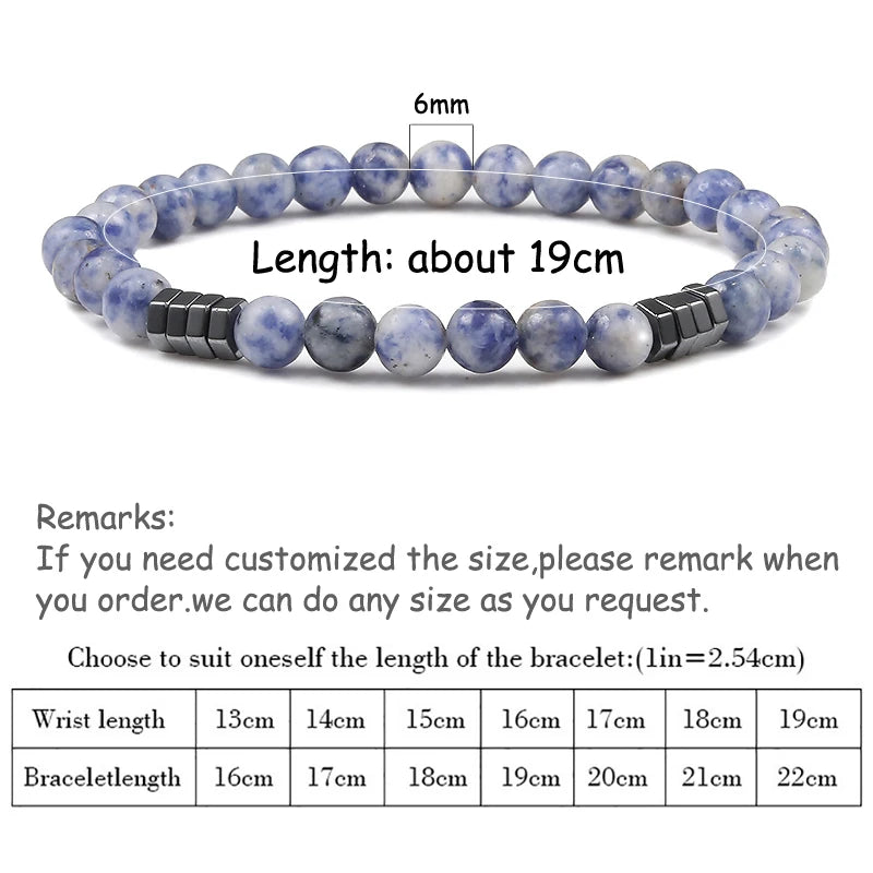 Geometric Men Bracelet Minimalist 6mm Beads Natural Lava Tiger Eye Stone Charm Distance Bracelets Homme Fashion Jewelry Gifts