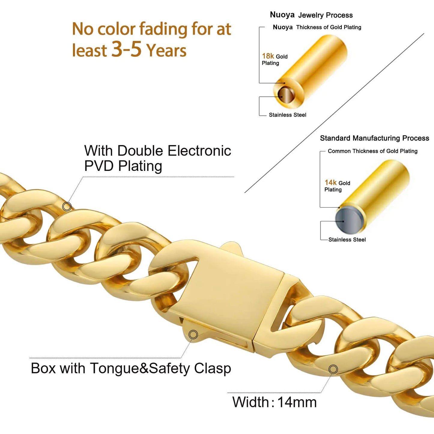 8/10/12/14mm Wide Miami Cuban Link Chain Bracelet for Men Women Hip Hop Urban Street-wear Jewelry Stainless Steel Bracelet