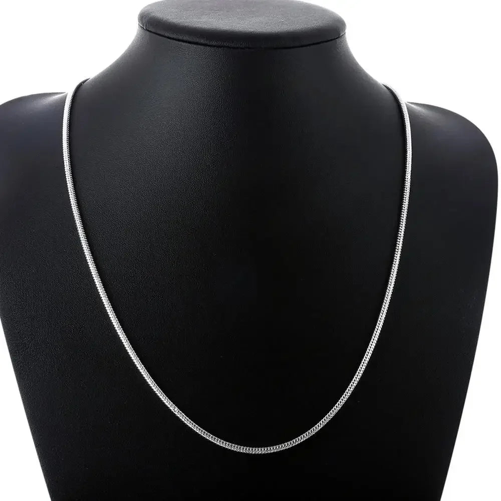 925 Sterling Silver 16/18/20/22/24 Inch 3MM Snake Bone Chain Necklace For Women Men Wedding Fashion Jewelry Charm Gifts