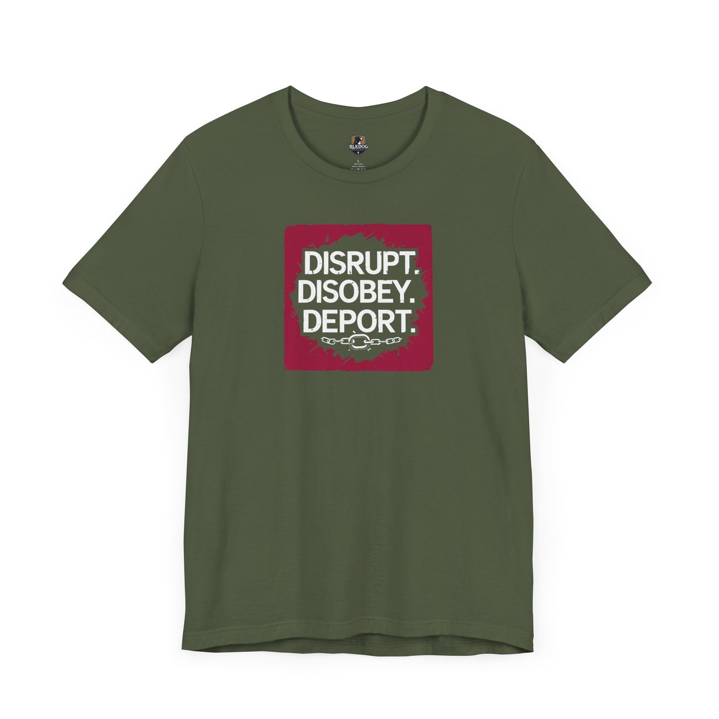 Design Your Stand: Unisex Jersey Tee - Disrupt, Disobey, Deport - Statement T-Shirt, Casual Wear, Activism Shirt, Gift for Advocates, [...]