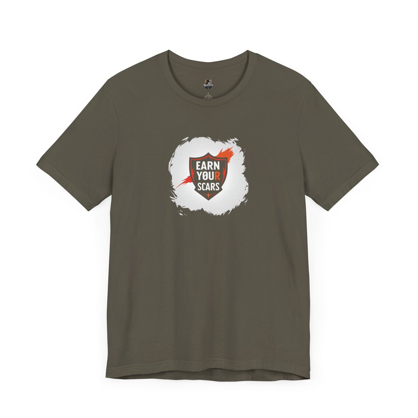Unisex Motivational Tee - "Earn Your Scars" - Fitness Shirt for Gym Lovers, Gift for Athletes, Inspirational Apparel, Casual Wear, [...]