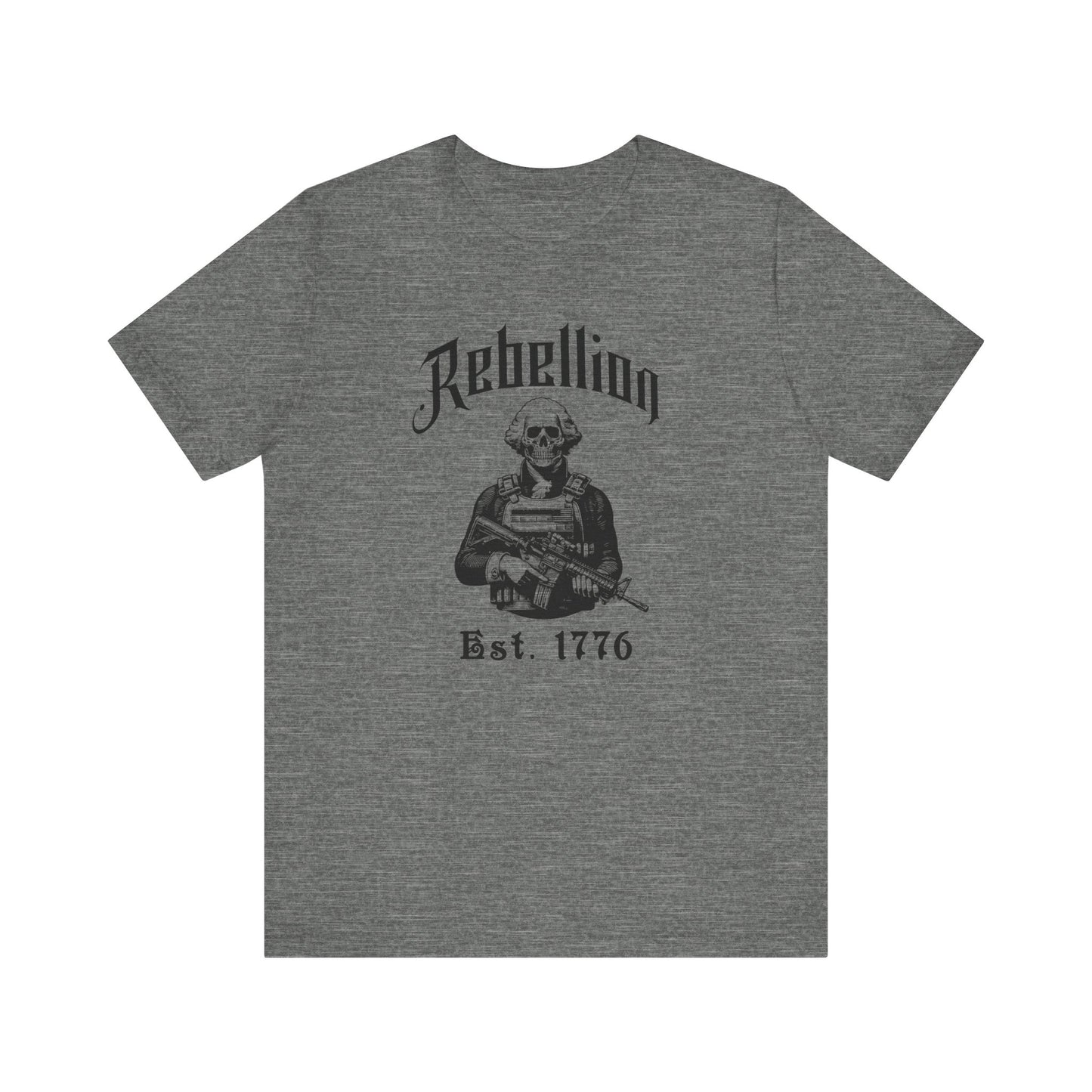 Patriotic Tee, Rebellion, Est 1776 - Unisex Jersey Short Sleeve Shirt, 4th of July Gift, Independence Day Clothing, American Flag Top, USA