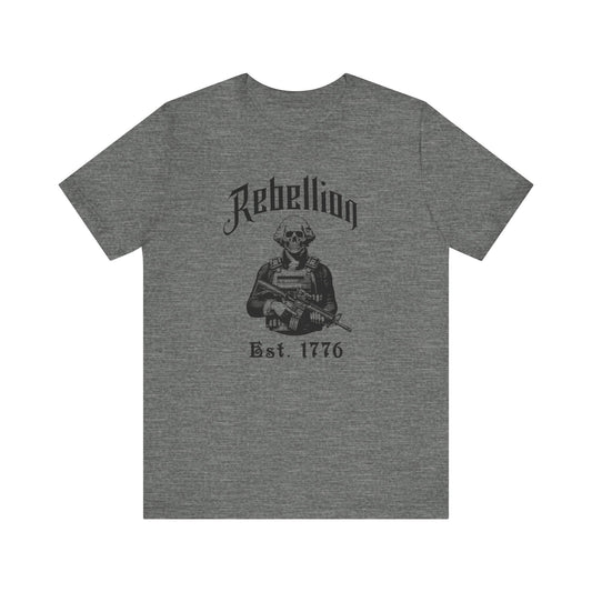 Patriotic Tee, Rebellion, Est 1776 - Unisex Jersey Short Sleeve Shirt, 4th of July Gift, Independence Day Clothing, American Flag Top, USA