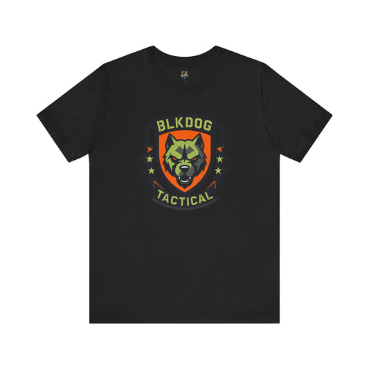 Tactical Graphic Tee Featuring BLKDOG Logo - Perfect for Military, Outdoor Adventures, Gifts, Brotherhood, Casual Wear