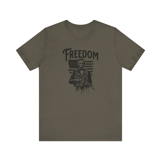 Patriotic Tee, President Lincoln Shirt, Historical Gun Owner Top, American History T-Shirt, Political Activist Apparel