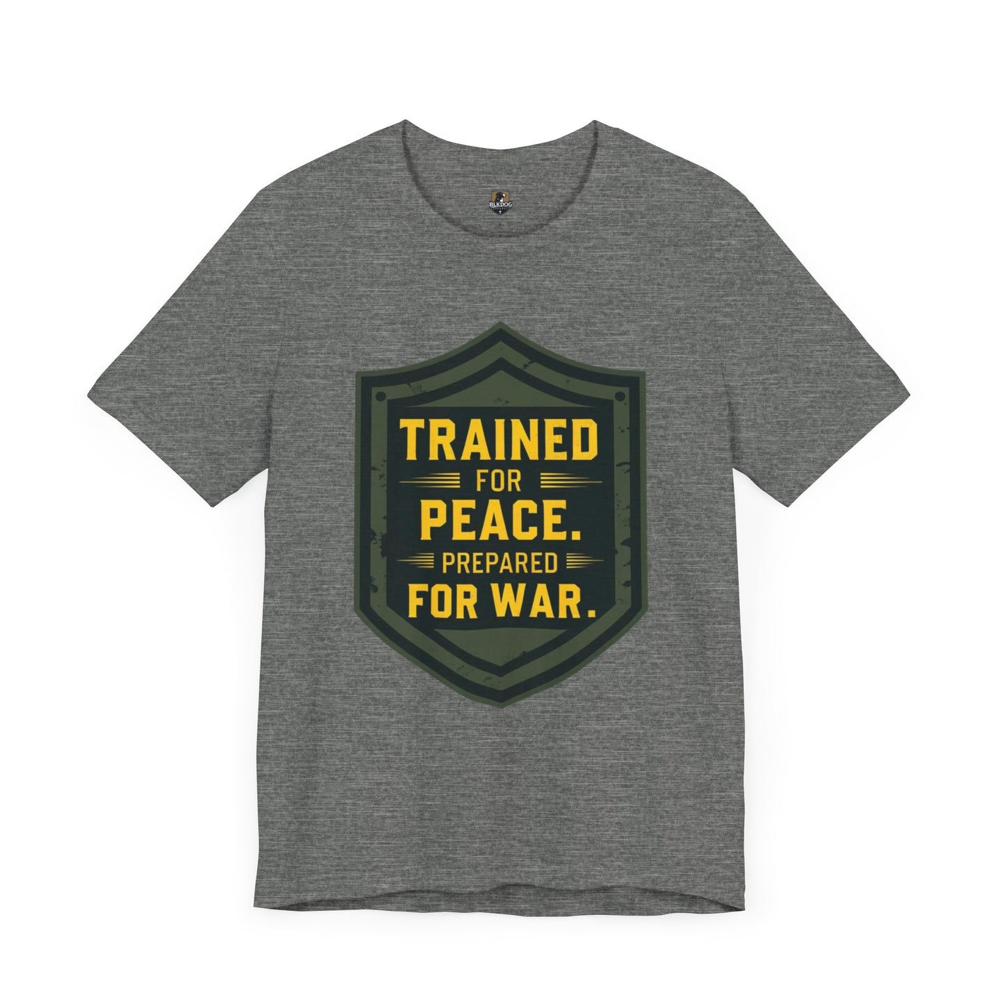 Trained for Peace...Ready for War - Warrior Tee:  Casual Wear, Military Inspired, Gift for Veterans, Holiday Apparel, Statement Shirt