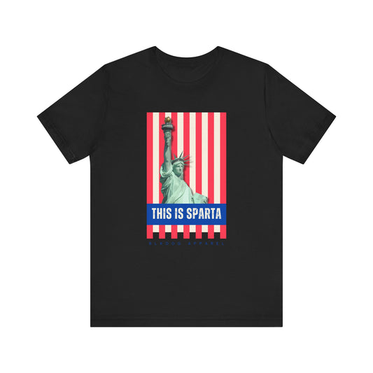 Sparta Statue Tee, Men Women Shirt Gift, NY Lady Liberty Top, American Pride Tshirt, Ancient Greece Warrior Clothing