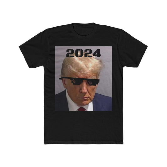 Trump Mug Shot Thug Life T-Shirt.  Trump 2024.  Men's Cotton Crew Tee