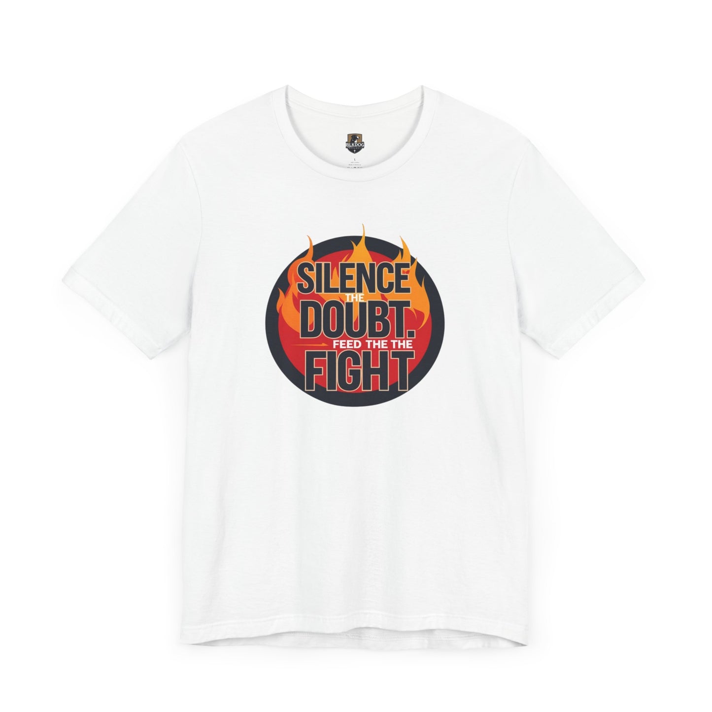 Empowering Message Tee - Silence Doubt, Feed the Fight, Motivational T-Shirt, Perfect for Fitness, Gifts for Athletes, Inspirational [...]