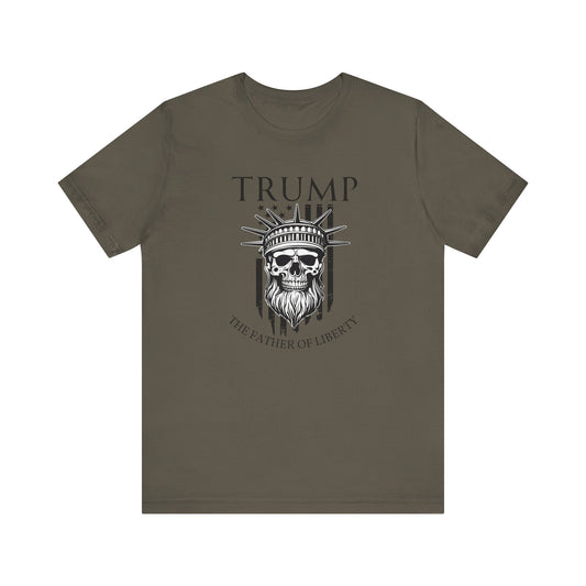 Patriotic Tee, Liberty Skull Shirt, Trump Supporter Gift, Political Apparel, USA Flag Tee, American Patriot Shirt