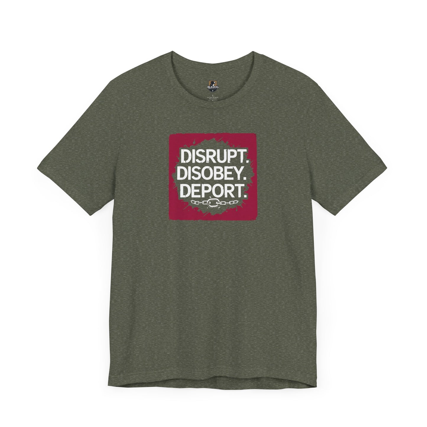 Design Your Stand: Unisex Jersey Tee - Disrupt, Disobey, Deport - Statement T-Shirt, Casual Wear, Activism Shirt, Gift for Advocates, [...]