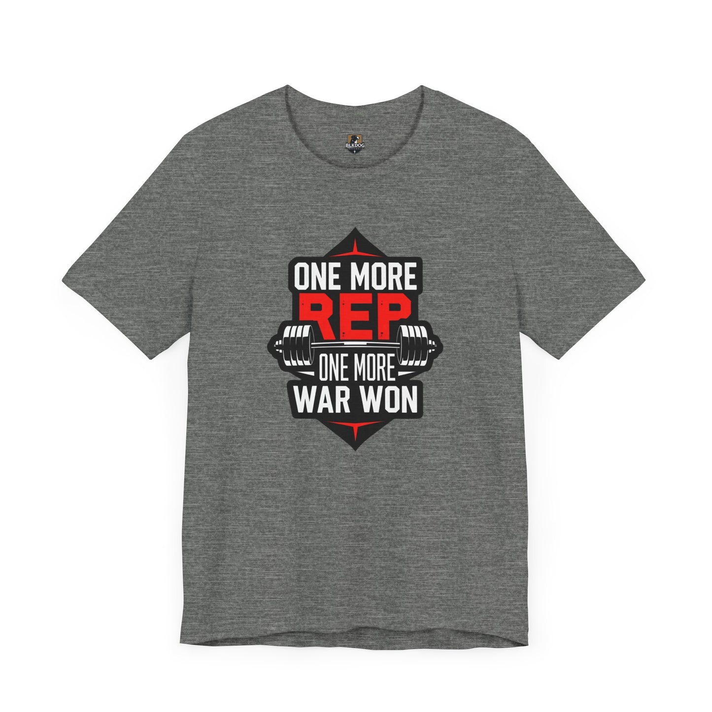 Motivational Fitness Tee - "One More Rep, One More War Won" Unisex Jersey Short Sleeve T-Shirt, Workout Shirt, Gym Apparel, Gift for [...]