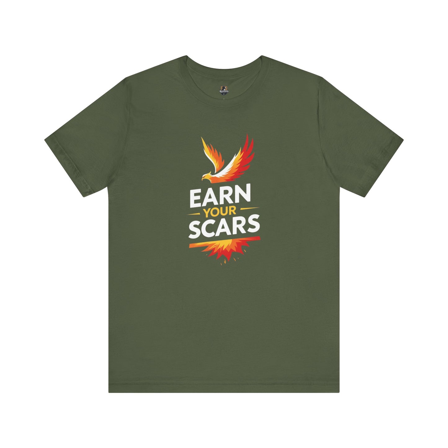 Empowering Graphic Tee: Earn Your Scars, Unisex T-Shirt, Motivational Shirt, Gifts for Athletes, Fitness Apparel, Casual Wear, [...]