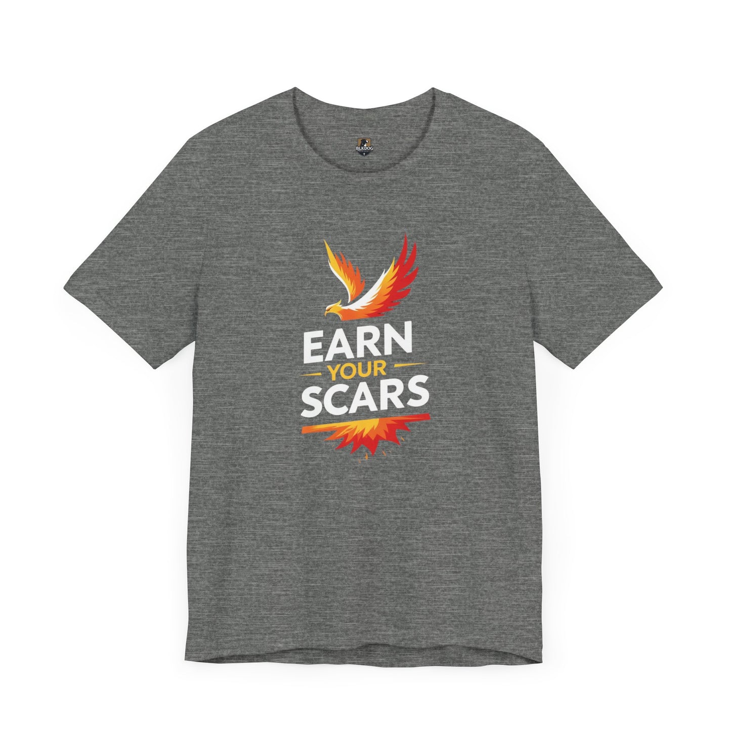 Empowering Graphic Tee: Earn Your Scars, Unisex T-Shirt, Motivational Shirt, Gifts for Athletes, Fitness Apparel, Casual Wear, [...]
