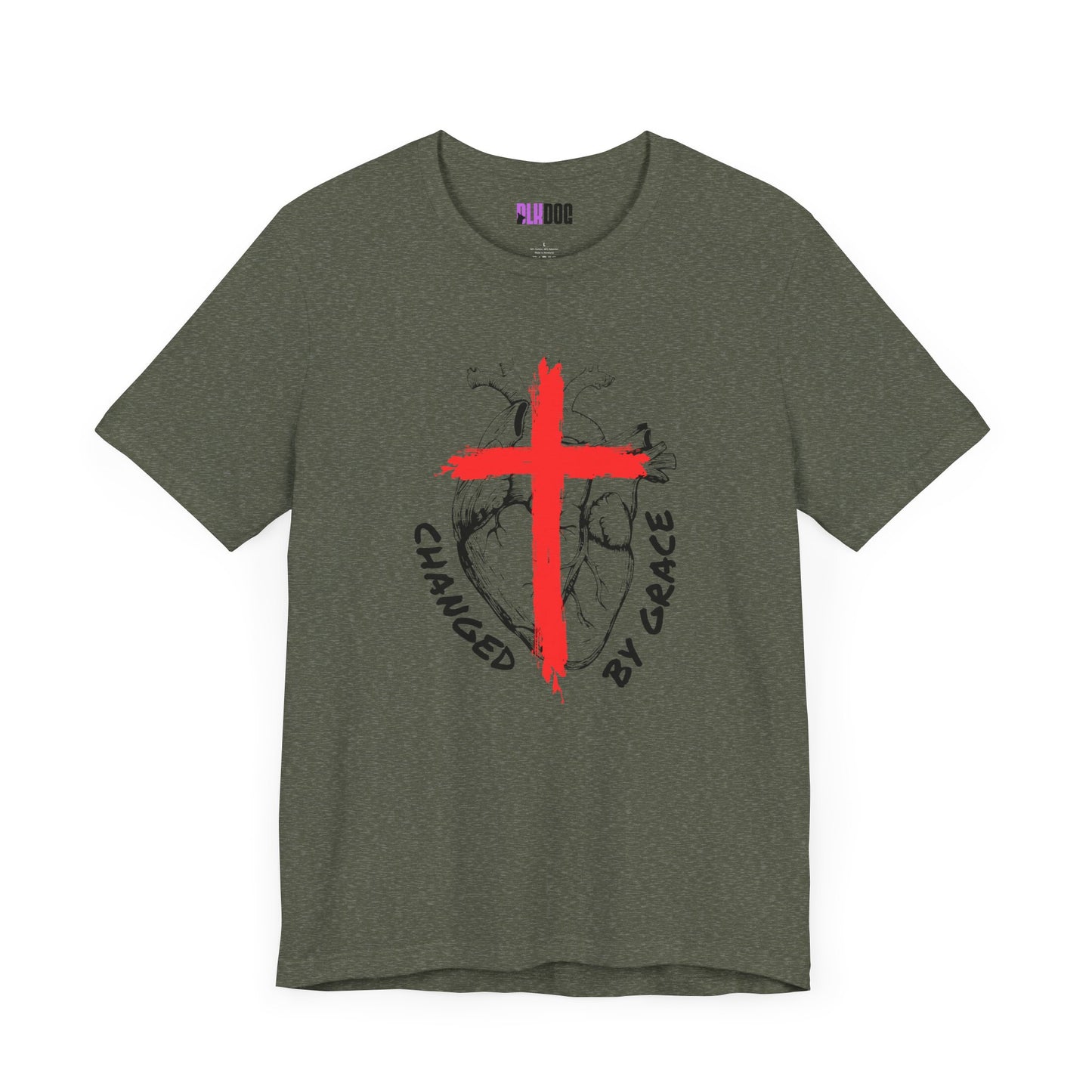 Christian Unisex Tee, Grace and Cross Shirt, Religious T-Shirt, Inspirational Top, Faith Apparel, Christian Clothing