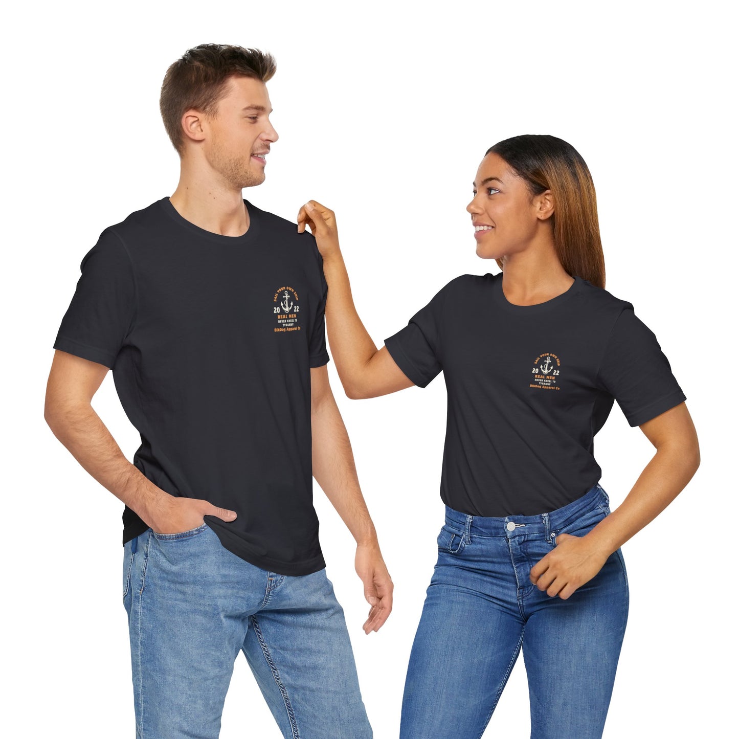 Real Men Sail Their Own Ship - Unisex Jersey Short Sleeve Tee