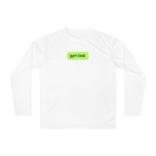 Gym Brat Performance Long Sleeve Shirt, Workout Tee for Fitness Lovers, Unisex Sportswear, Perfect for Gym and Casual Wear, Gift for