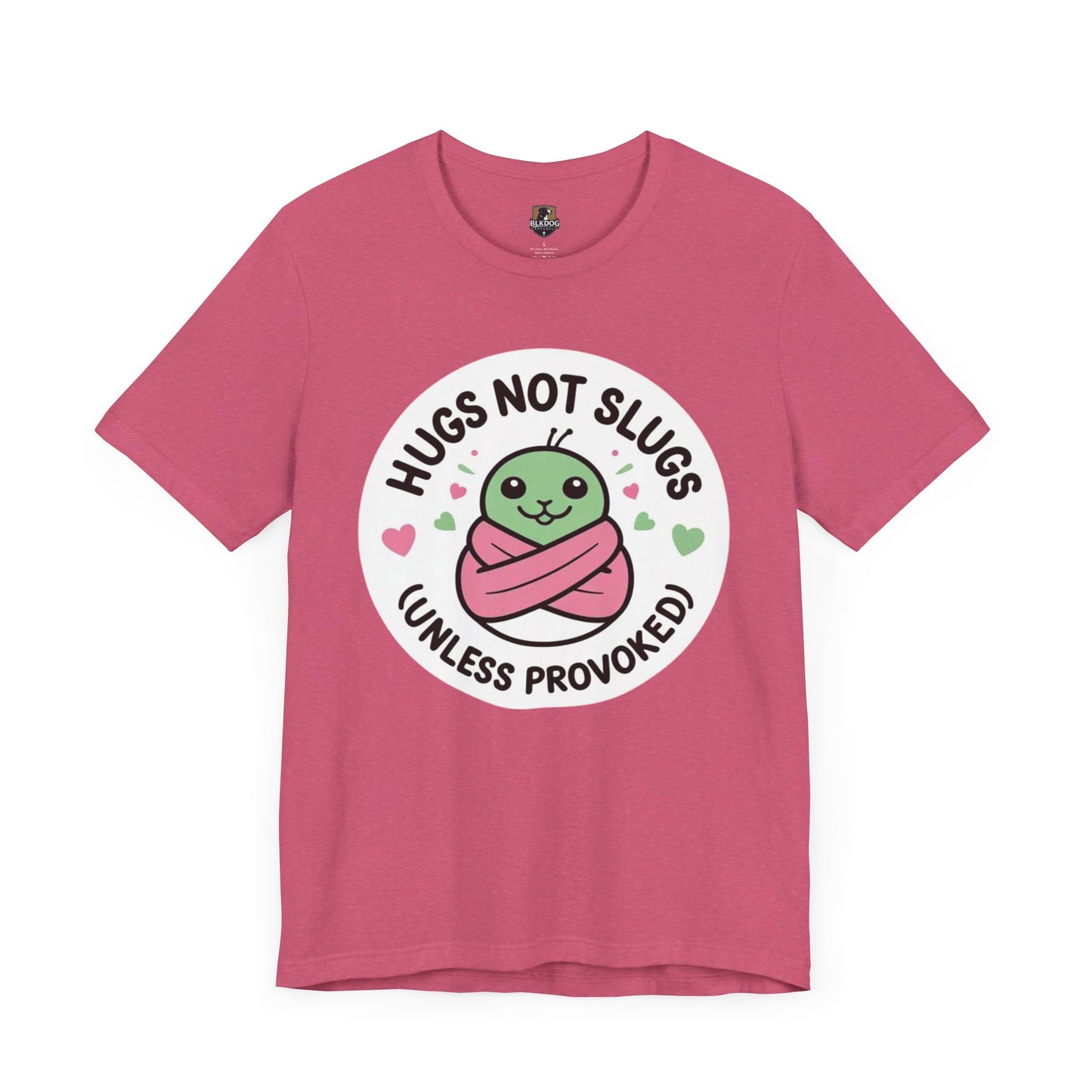 Hugs Not Slugs Tee, Cute Graphic T-Shirt for Animal Lovers, Funny Gift for Friends, Casual Wear, Summer Apparel, Birthday Gift