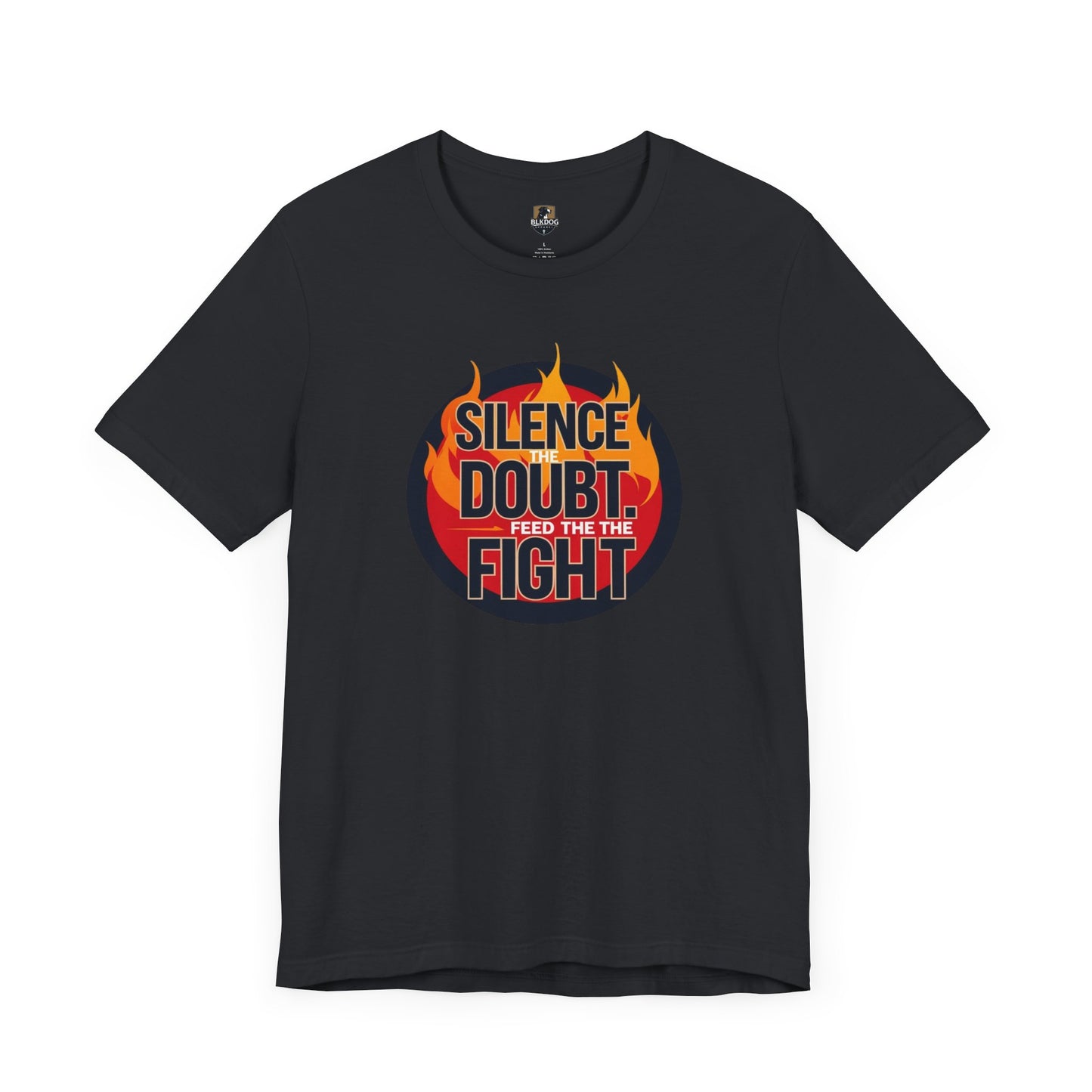 Empowering Message Tee - Silence Doubt, Feed the Fight, Motivational T-Shirt, Perfect for Fitness, Gifts for Athletes, Inspirational [...]