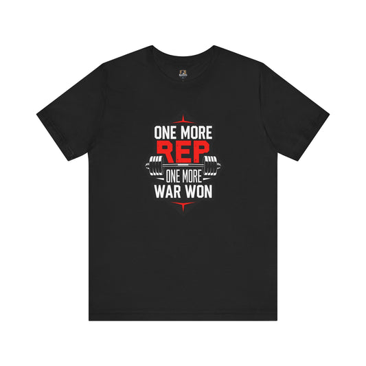 Motivational Fitness Tee - "One More Rep, One More War Won" Unisex Jersey Short Sleeve T-Shirt, Workout Shirt, Gym Apparel, Gift for [...]