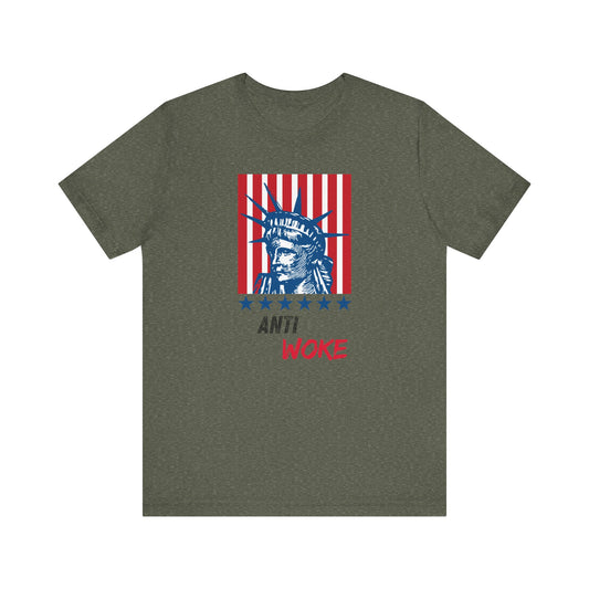 Anti-Woke Unisex Tee, Political Statement Graphic Shirt, Protest Apparel, Social Commentary Top, Activist Clothing, Controversial Design