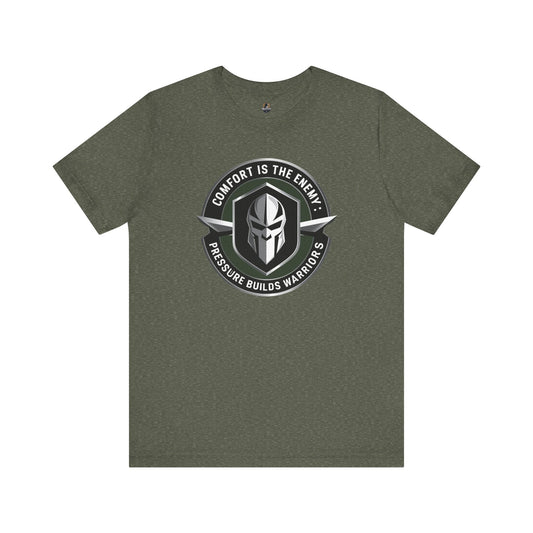 Motivational Unisex Tee - Comfort is the Enemy, Fitness Shirt, Workout Top, Gym Wear, Inspirational Clothing