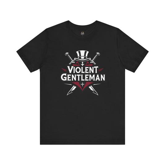Violent Gentleman Tee, Casual Graphic Tee, Gift for Men, Streetwear Style, Birthday Gift, Cool Shirt