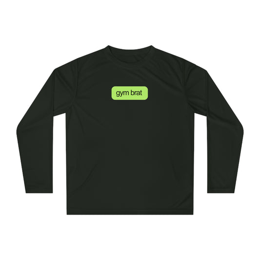 Gym Brat Performance Long Sleeve Shirt, Workout Tee for Fitness Lovers, Unisex Sportswear, Perfect for Gym and Casual Wear, Gift for