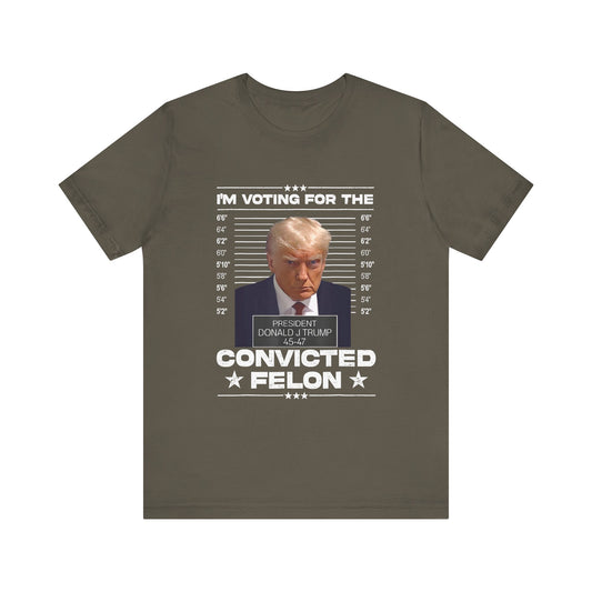 Trump - I'm Voting for the Convicted Felon - Trump24 - Unisex Jersey Short Sleeve Tee