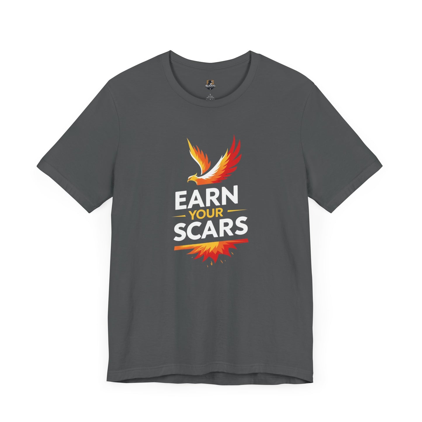 Empowering Graphic Tee: Earn Your Scars, Unisex T-Shirt, Motivational Shirt, Gifts for Athletes, Fitness Apparel, Casual Wear, [...]