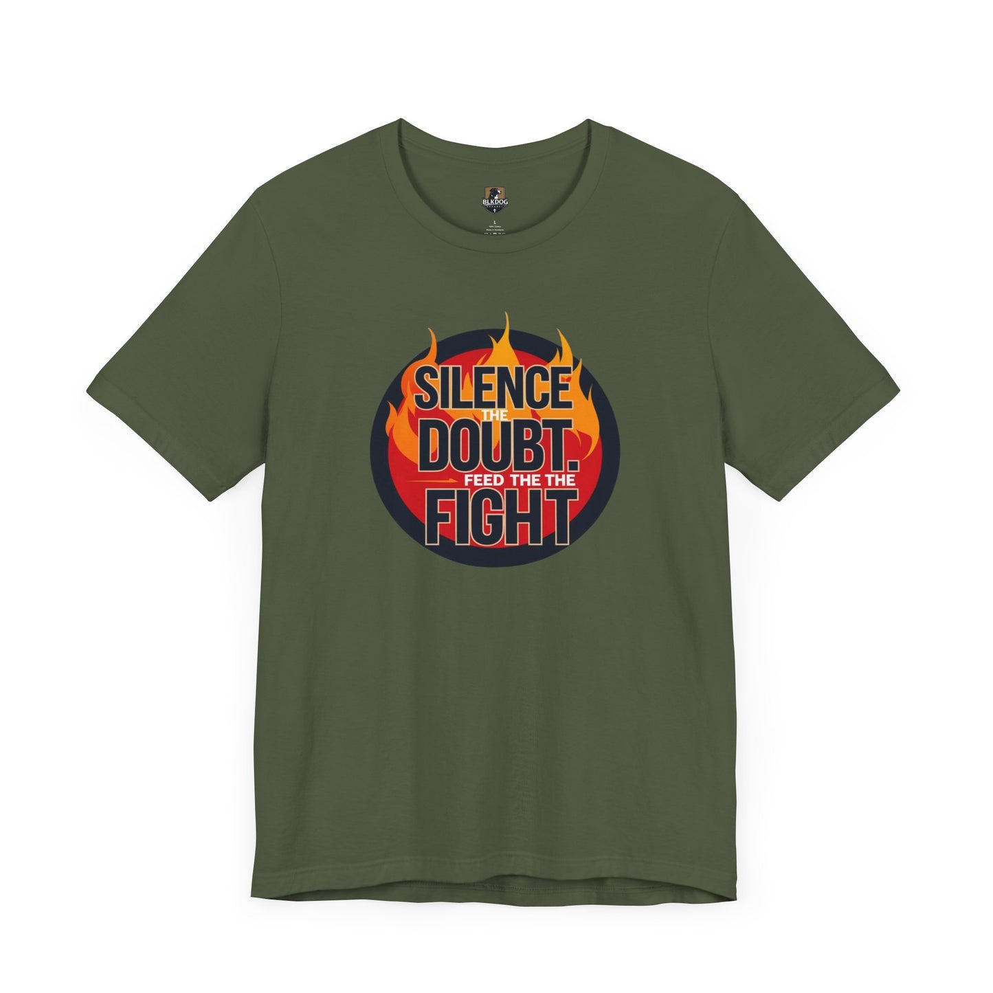 Empowering Message Tee - Silence Doubt, Feed the Fight, Motivational T-Shirt, Perfect for Fitness, Gifts for Athletes, Inspirational [...]