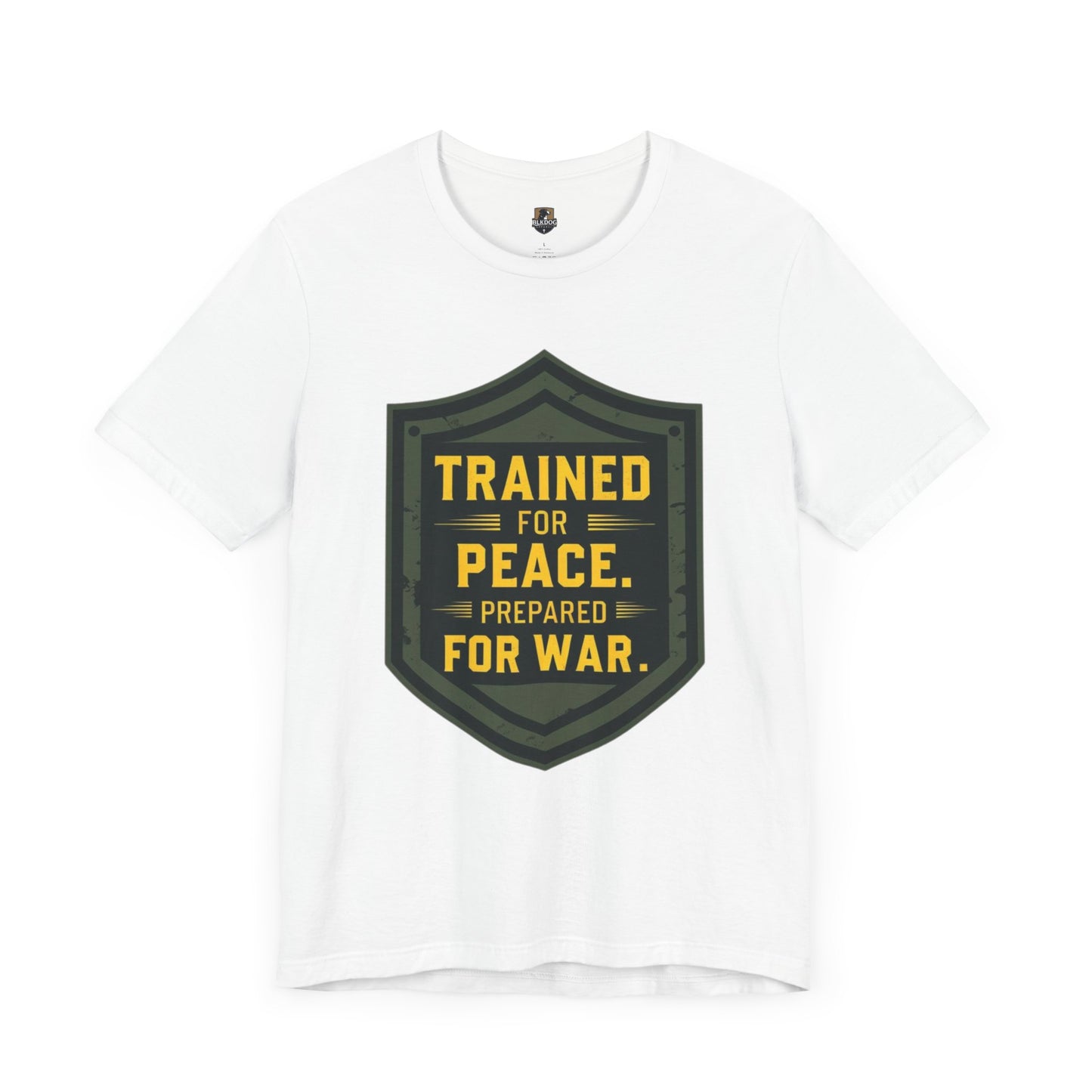 Trained for Peace...Ready for War - Warrior Tee:  Casual Wear, Military Inspired, Gift for Veterans, Holiday Apparel, Statement Shirt