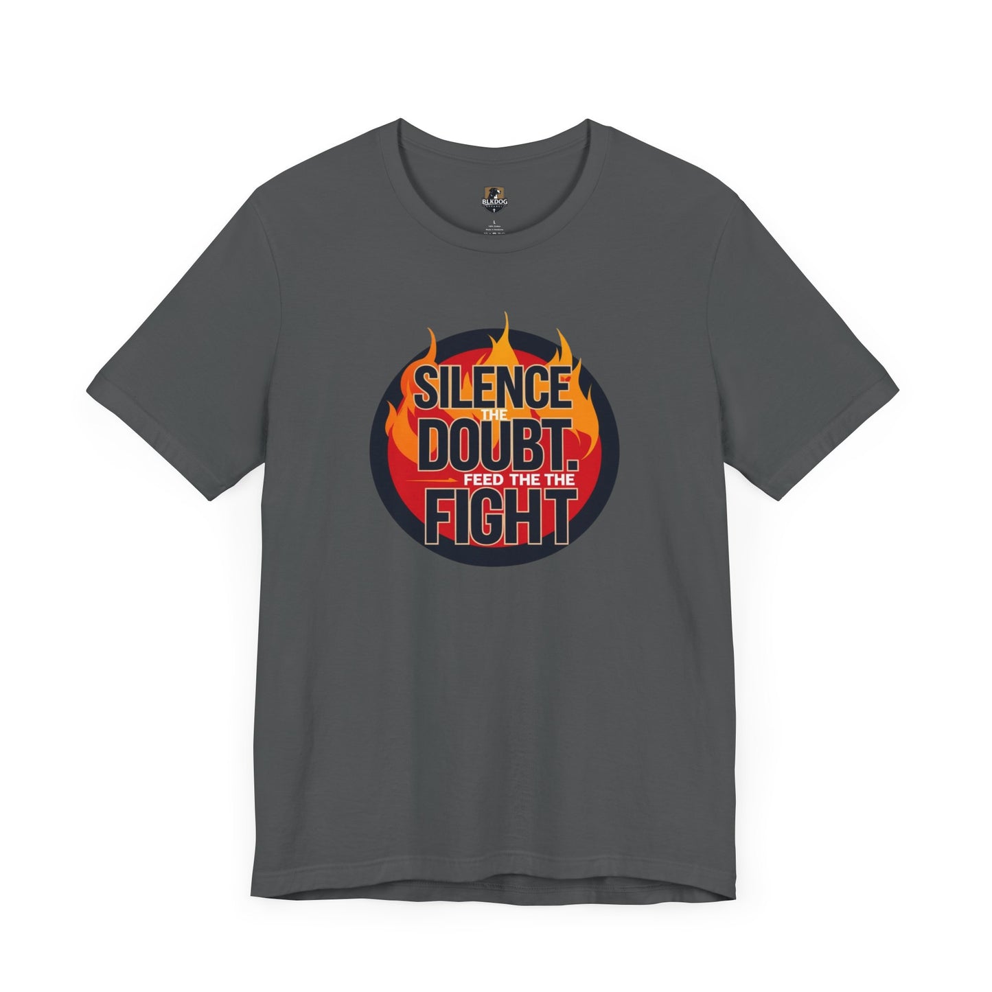 Empowering Message Tee - Silence Doubt, Feed the Fight, Motivational T-Shirt, Perfect for Fitness, Gifts for Athletes, Inspirational [...]