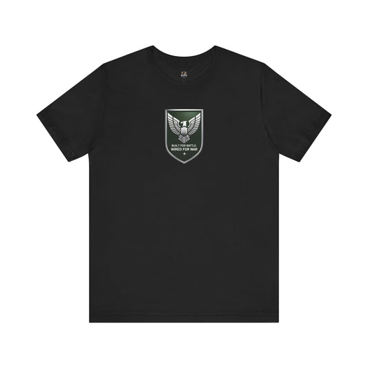 Unisex Military-Themed Tee with Eagle Design, Casual Shirt, Graphic Top, Gift for Veterans, Memorial Day Apparel, Everyday Wear