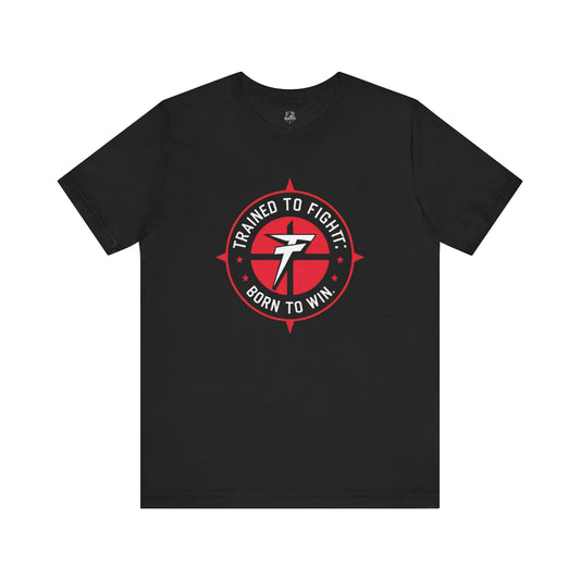 Motivational Fitness Tee - 'Trained to Fight: Born to Win' Unisex Jersey Shirt for Gym Lovers, Workout Gift, Inspirational Apparel, Fitness