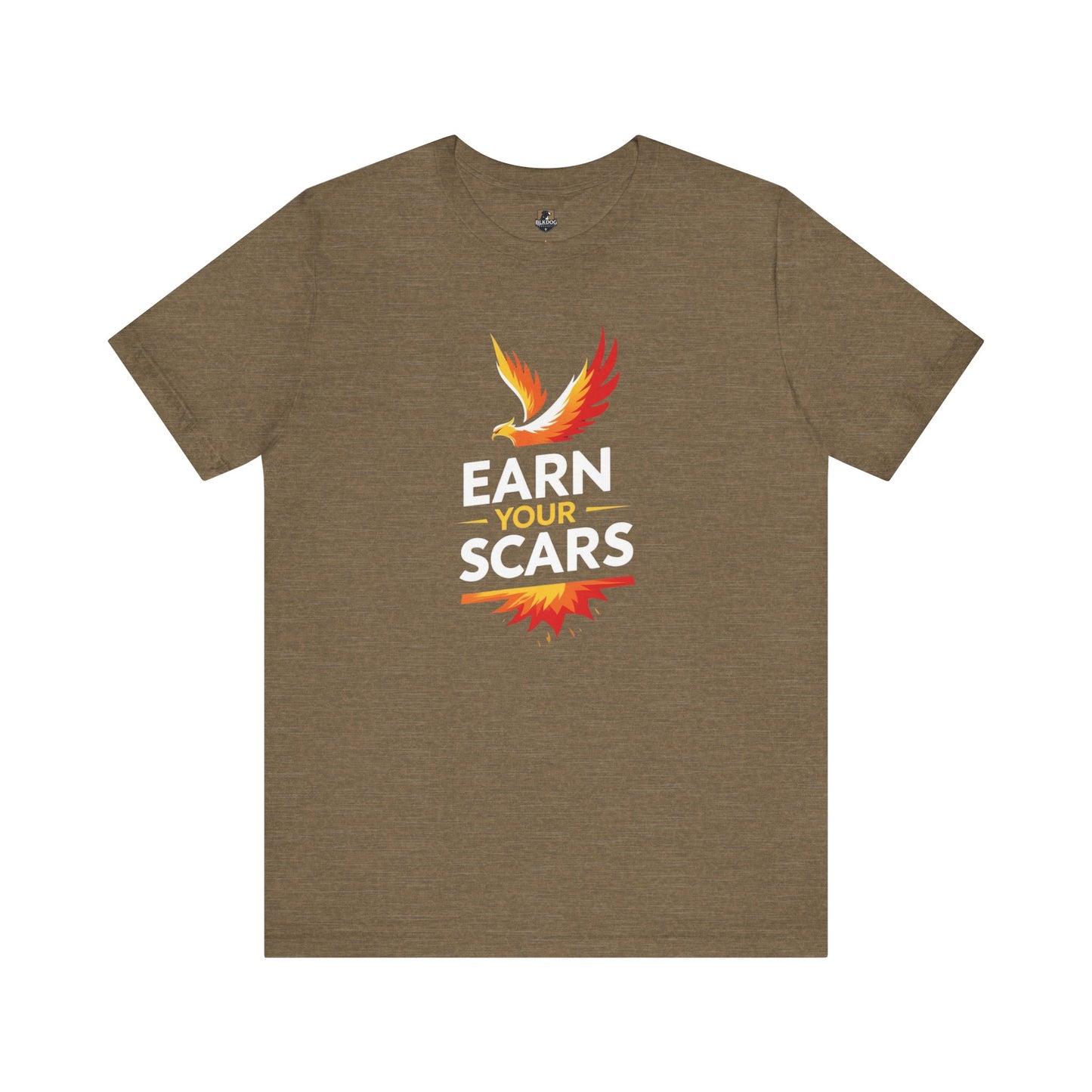 Empowering Graphic Tee: Earn Your Scars, Unisex T-Shirt, Motivational Shirt, Gifts for Athletes, Fitness Apparel, Casual Wear, [...]