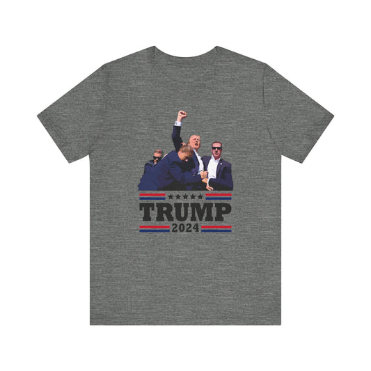 Trump 24 - Fight - Assassination Attempt Shot Shirt - Unisex Jersey Short Sleeve Tee