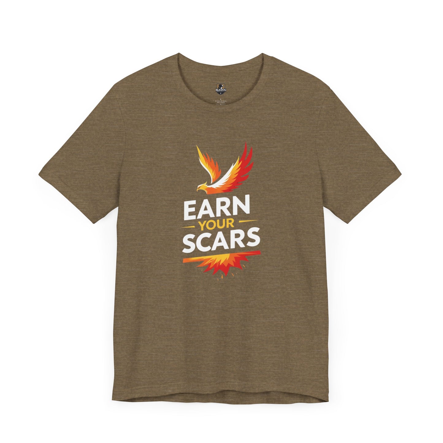 Empowering Graphic Tee: Earn Your Scars, Unisex T-Shirt, Motivational Shirt, Gifts for Athletes, Fitness Apparel, Casual Wear, [...]