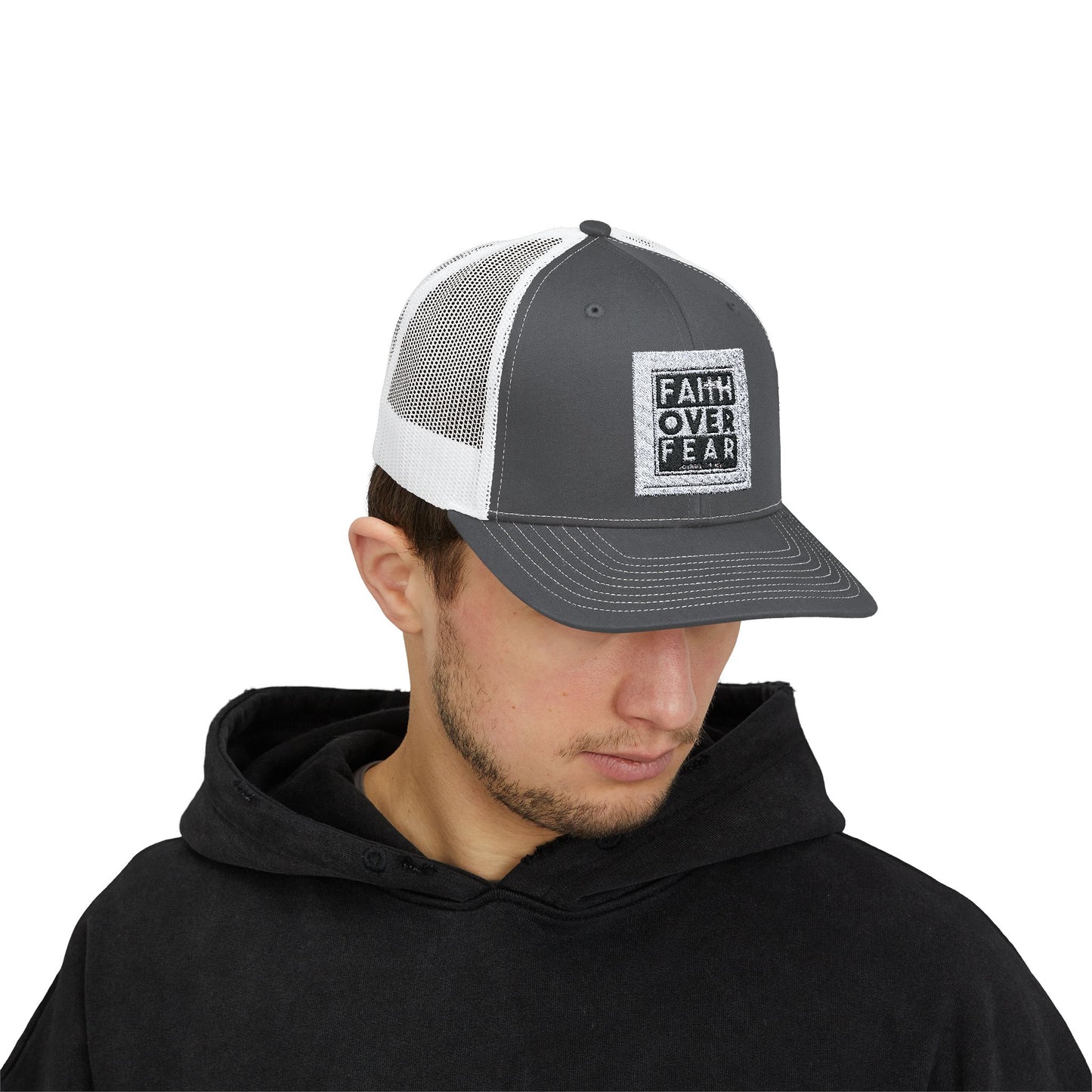 Faith over Fear Hat - Snapback Trucker Cap